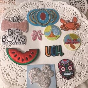 Simplicity Kids Fun Patch Set - Red, Blue, Pink, Silver